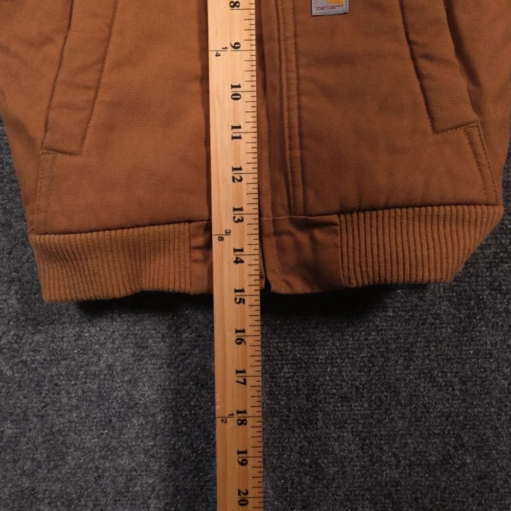 Carhartt Duck Canvas Hooded Jacket Toddler 24 Months Brown Insulated Full Zip